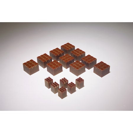 United Scientific Embedding Blocks, 1" X 1" X 3/4", PK 10 EB0004